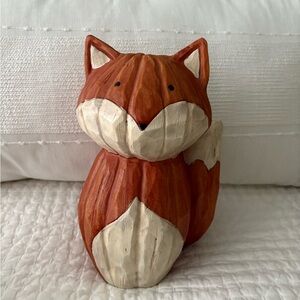 Adorable Wooden Fox Figurine